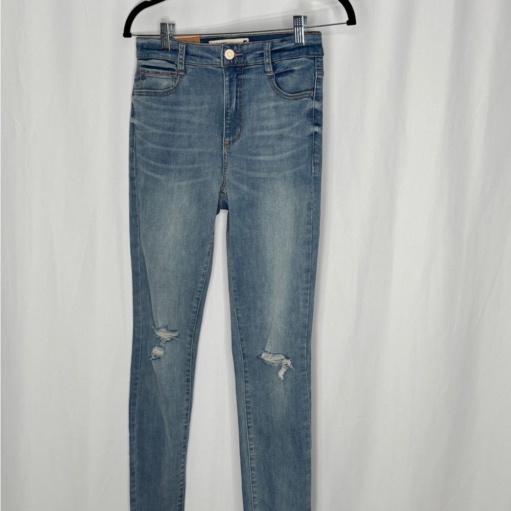 Garage Light Blue Distressed Skinny Jeans NWT